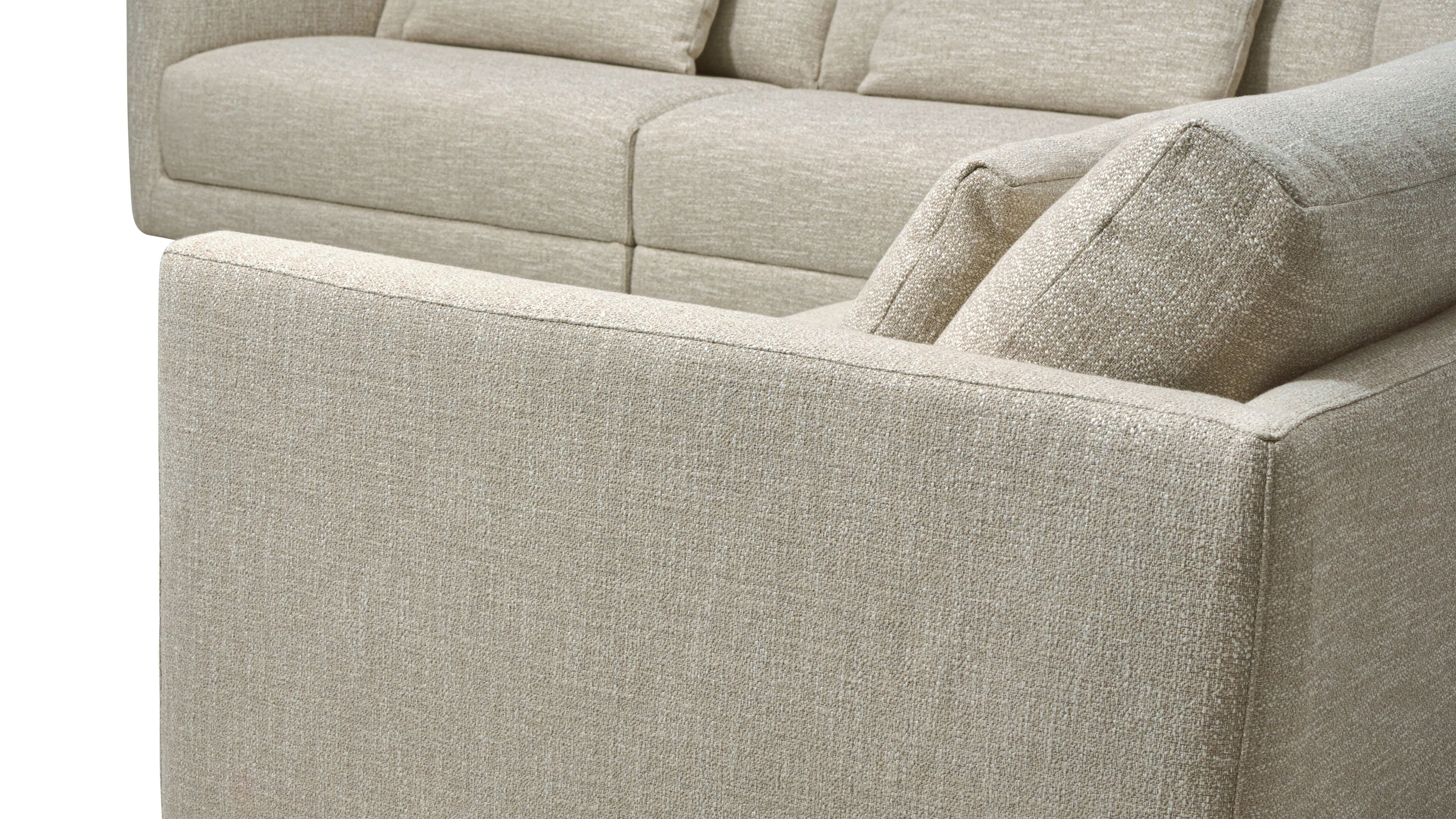 Canapé d'angle modulaire 5 pièces Wind Down, fermé, lin