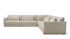 Canapé d'angle modulaire 5 pièces Wind Down, fermé, lin