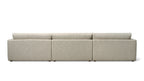 Canapé d'angle modulaire 4 pièces Wind Down, à droite, couleur lin