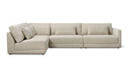 Canapé d'angle modulaire 4 pièces Wind Down, à gauche, couleur lin