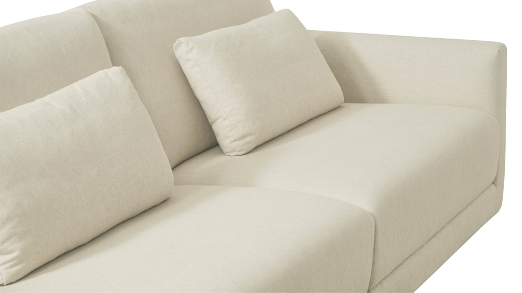 Canapé d'angle modulaire 4 pièces Wind Down, à gauche, plage