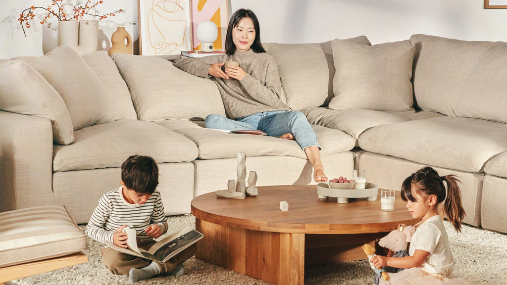 Canapé d'angle modulaire 5 pièces Movie Night™ fermé, standard, couleur galet clair