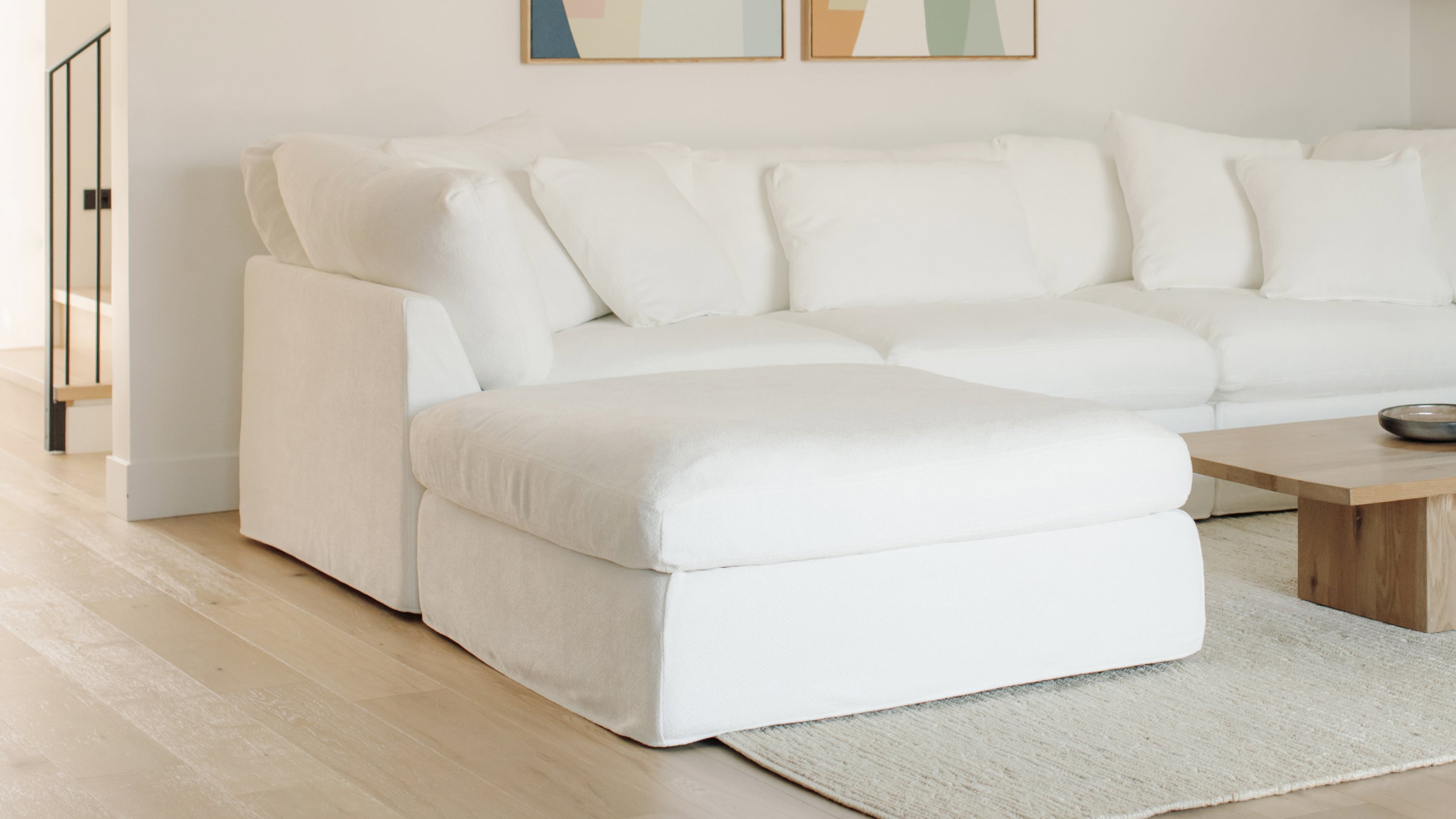 Canapé d'angle modulaire 5 pièces Get Together™, grand modèle, couleur sel marin