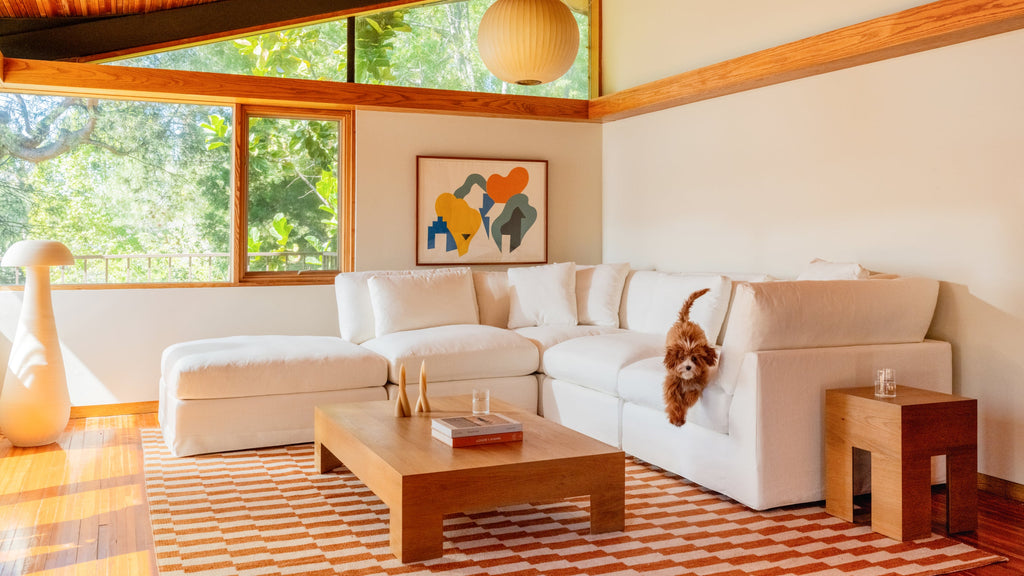 Canapé d'angle modulaire 3 pièces Get Together™, grand modèle, lin crème