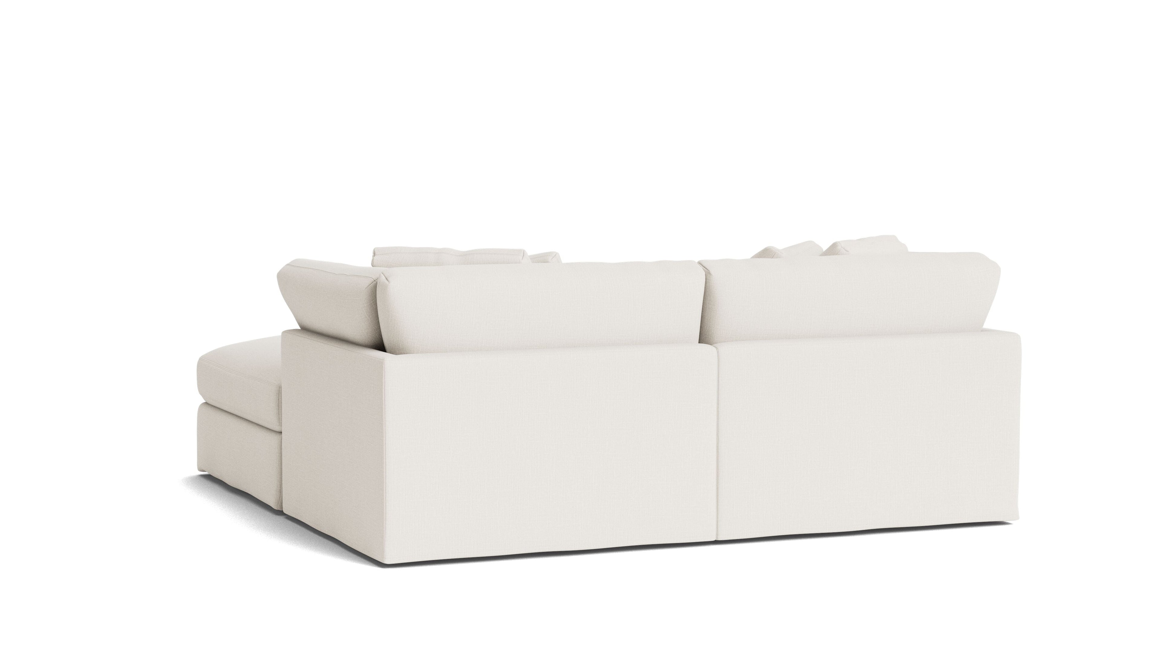 Canapé d'angle modulaire 3 pièces Get Together™, grand modèle, lin crème