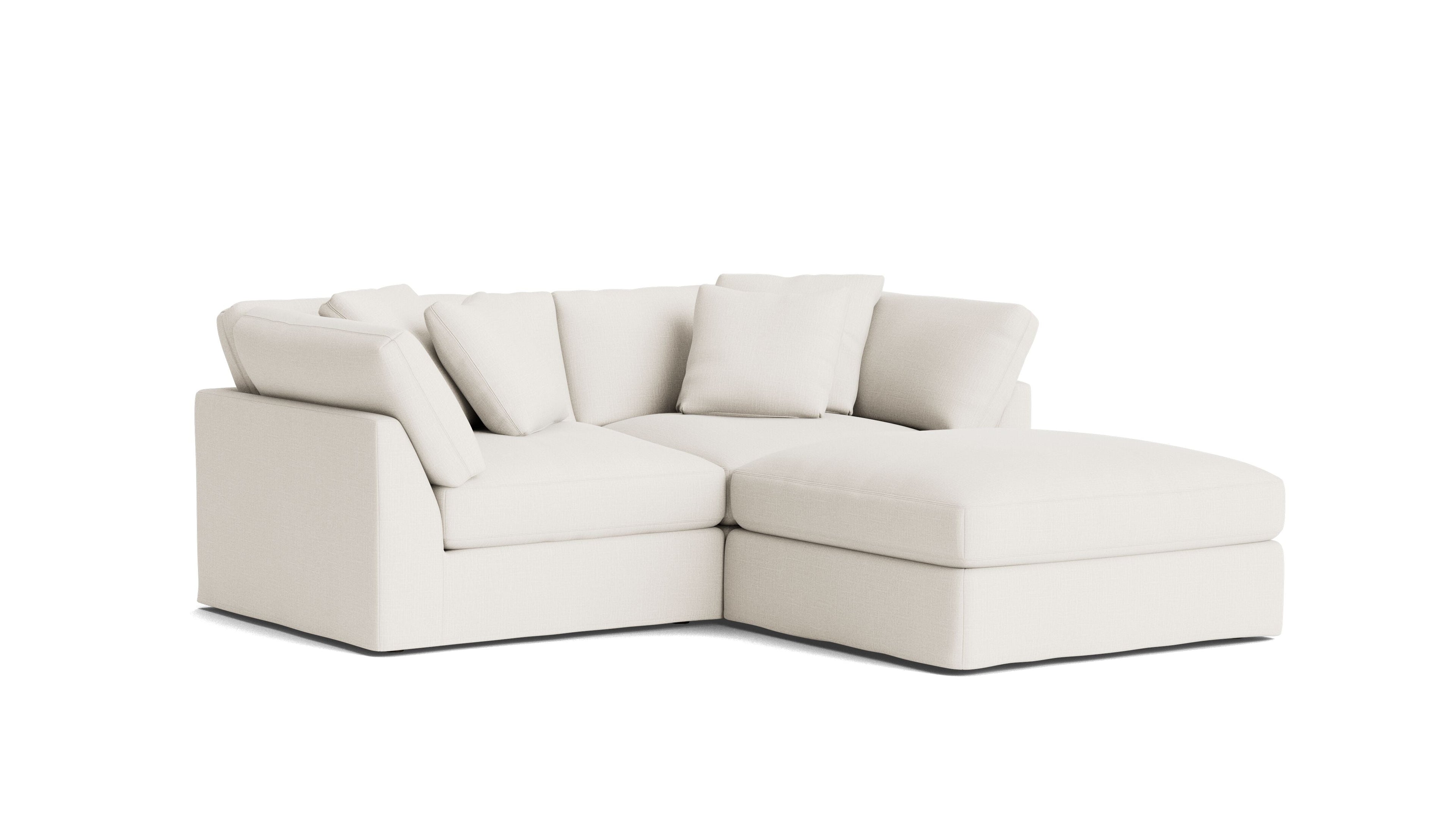 Canapé d'angle modulaire 3 pièces Get Together™, grand modèle, lin crème