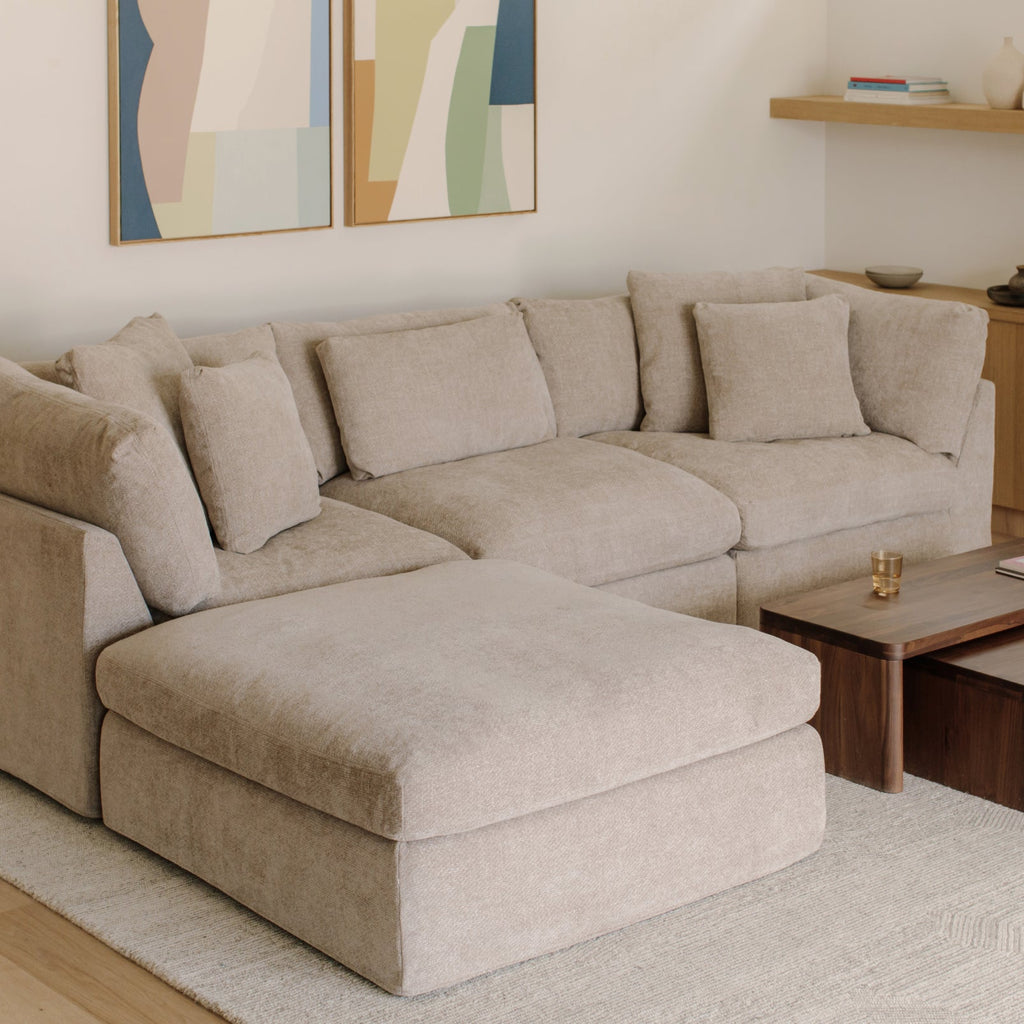 Canapé d'angle modulaire 4 pièces Get Together™, grand modèle, couleur champagne