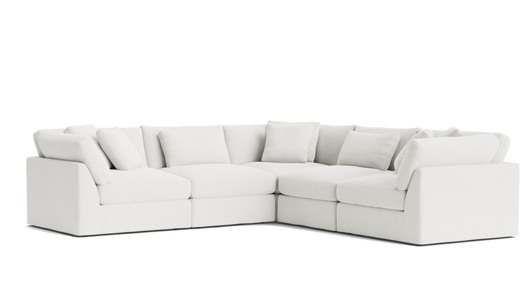 Canapé d'angle modulaire 5 pièces Get Together™ fermé, grand modèle, sel marin