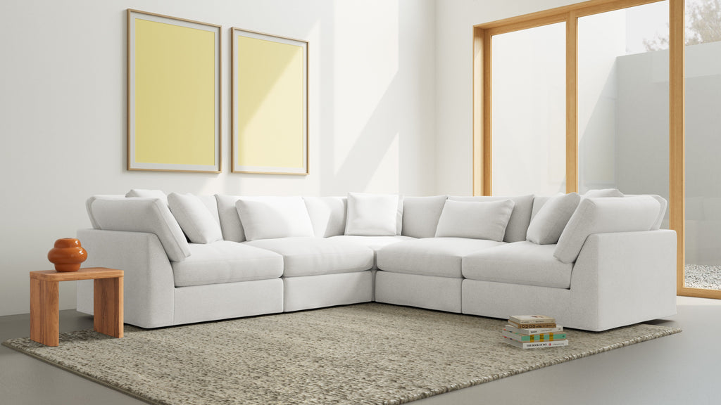 Canapé d'angle modulaire 5 pièces Get Together™ fermé, grand modèle, sel marin