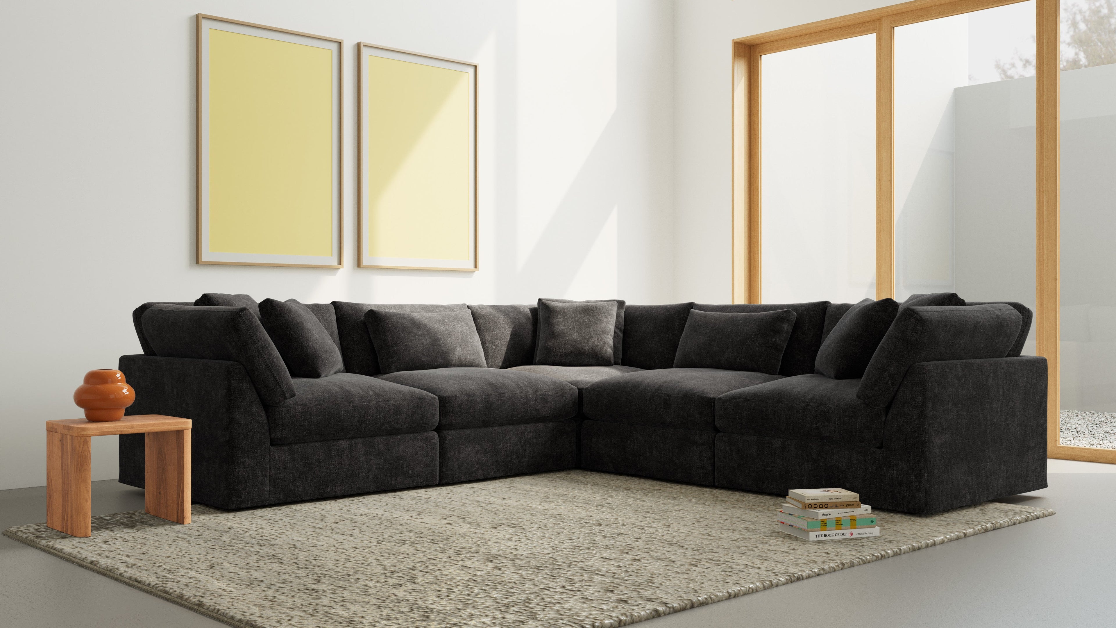 Canapé d'angle modulaire 5 pièces Get Together™ fermé, grand modèle, couleur truffe