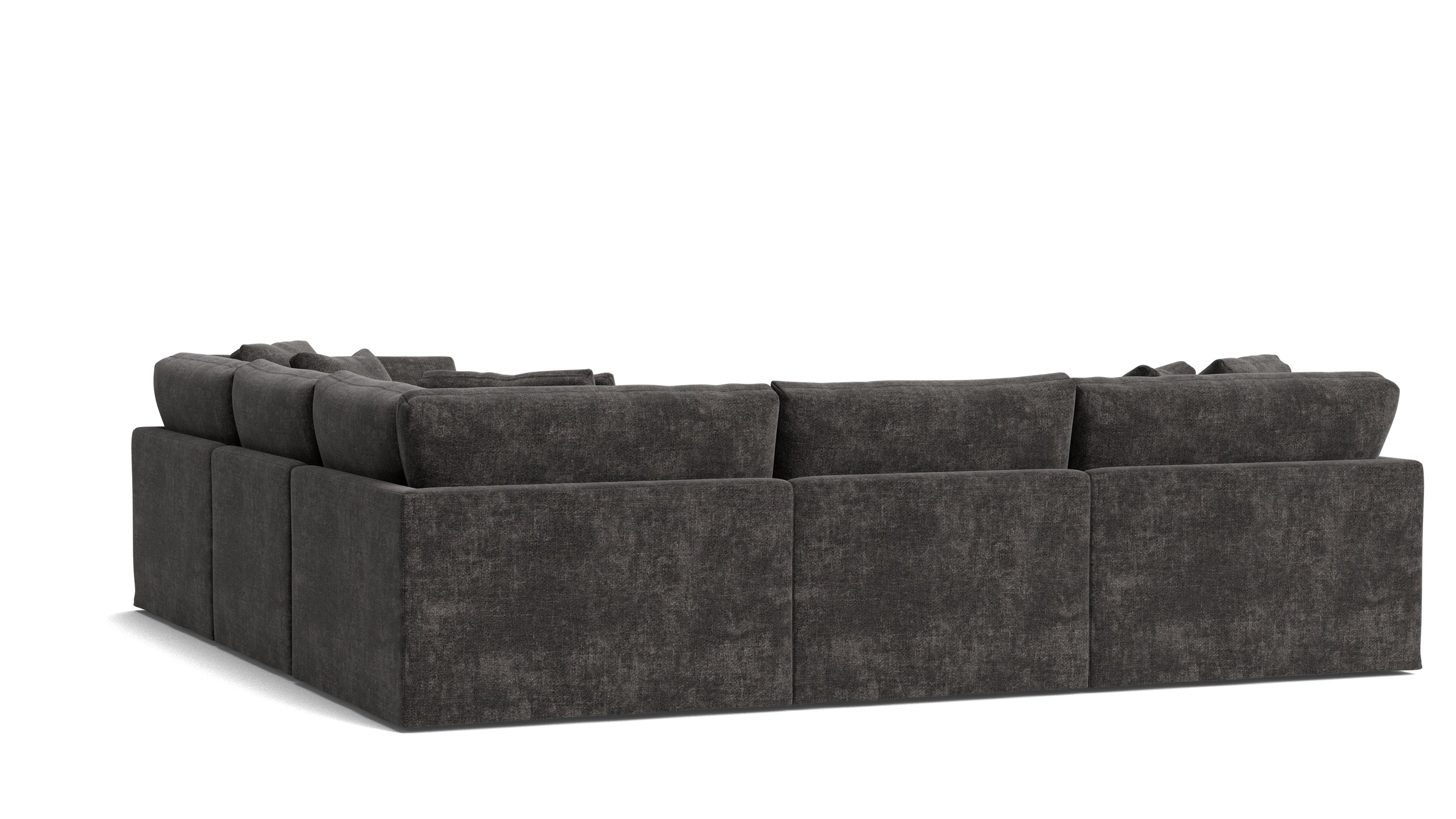 Canapé d'angle modulaire 5 pièces Get Together™ fermé, grand modèle, couleur truffe