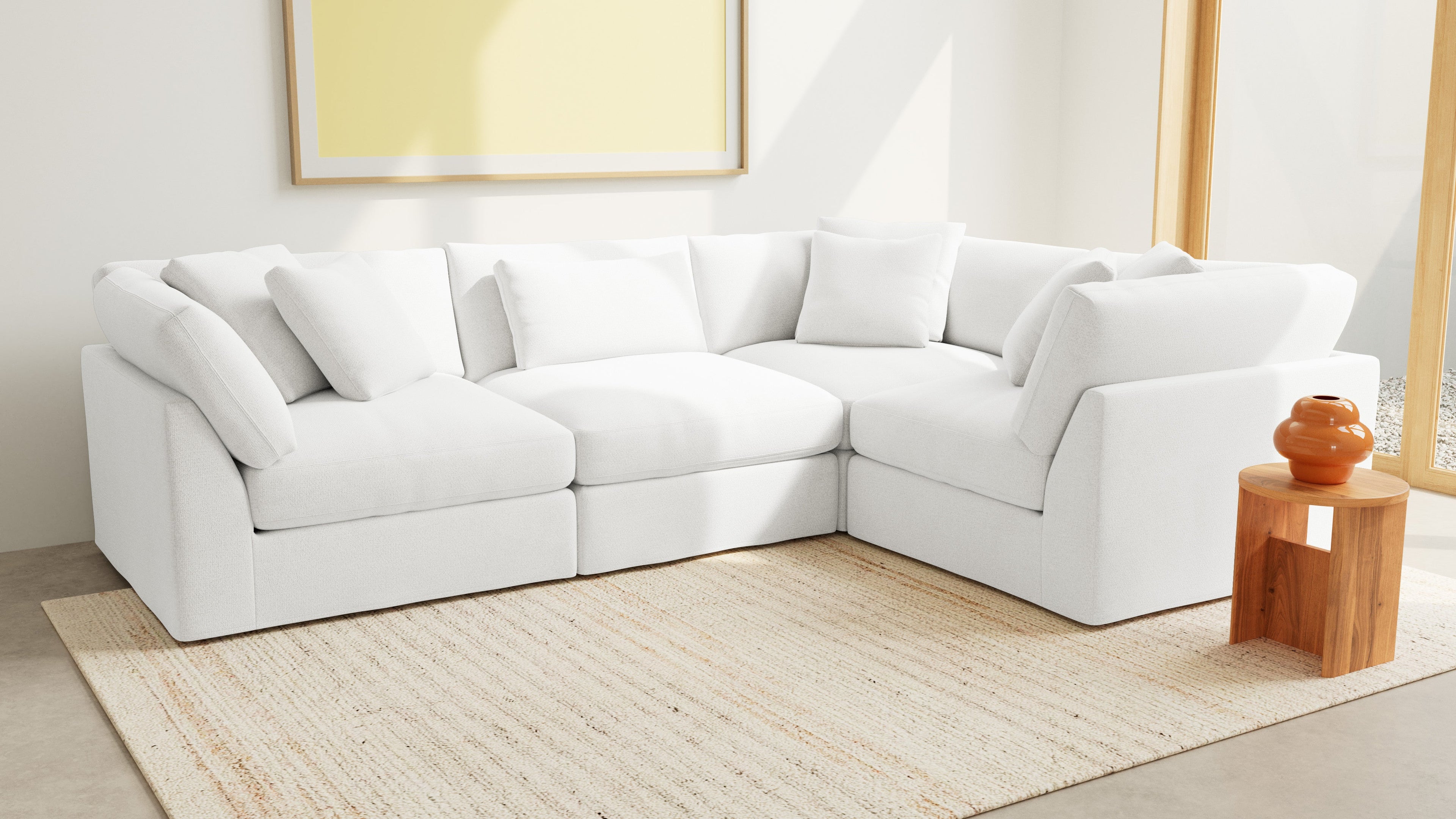 Canapé d'angle modulaire 4 pièces Get Together™ fermé, grand modèle, sel marin