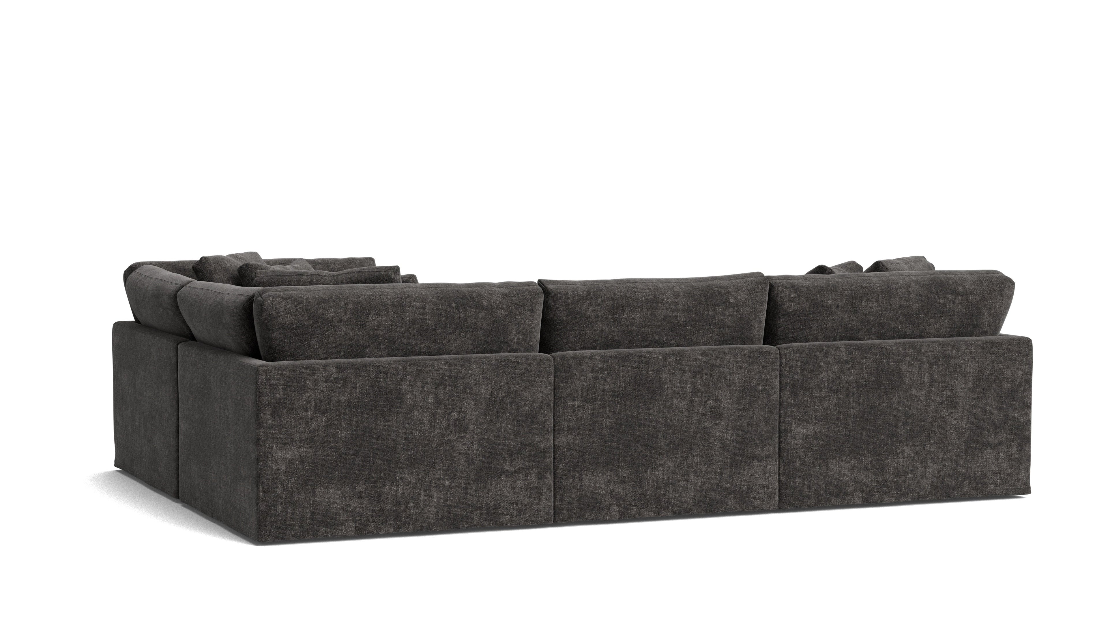 Canapé d'angle modulaire 4 pièces Get Together™ fermé, grand modèle, couleur truffe