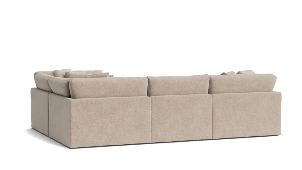 Canapé d'angle modulaire 4 pièces Get Together™ fermé, grand modèle, champagne