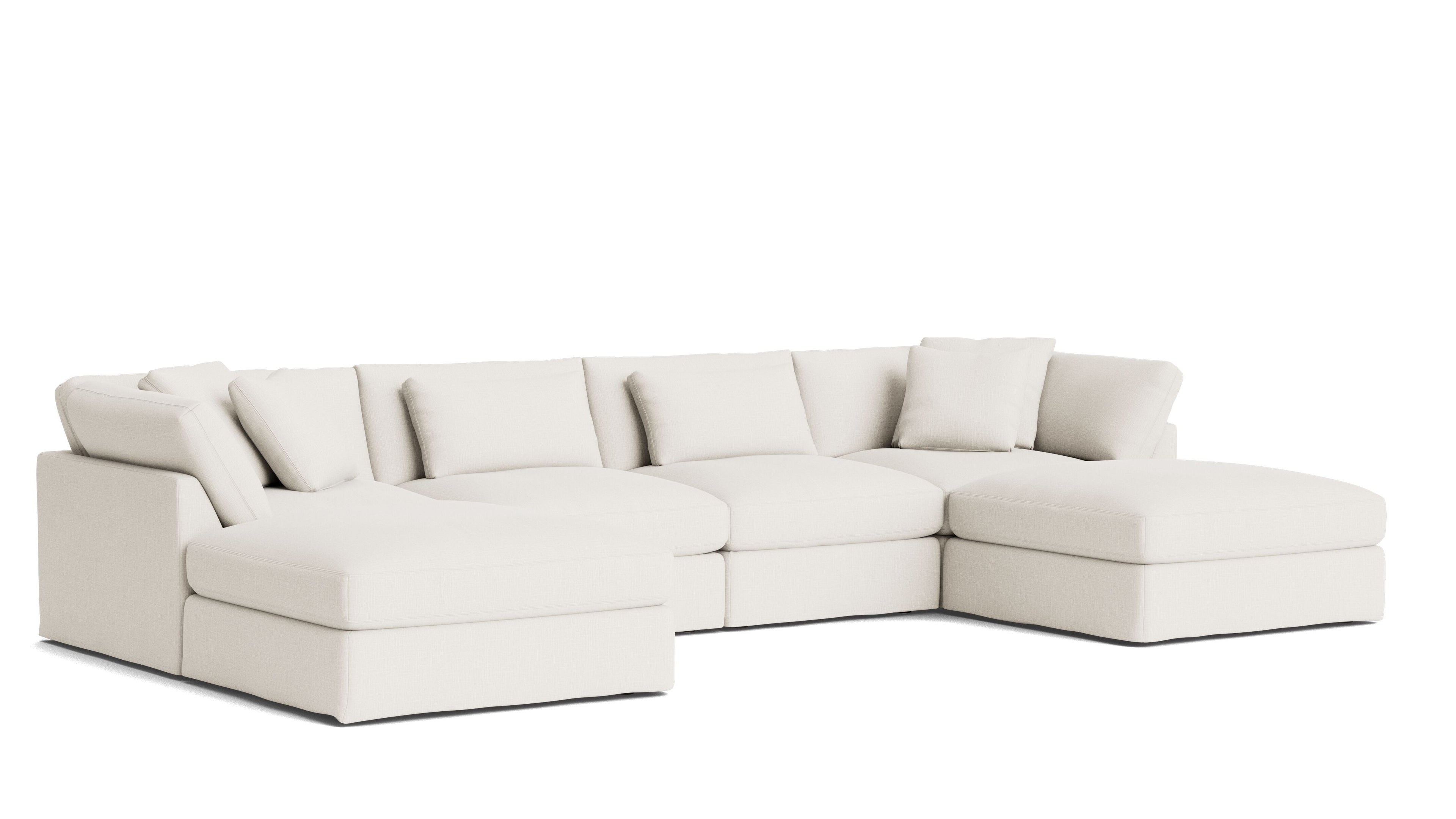 Canapé d'angle modulaire en U 6 pièces Get Together™, grand modèle, lin crème