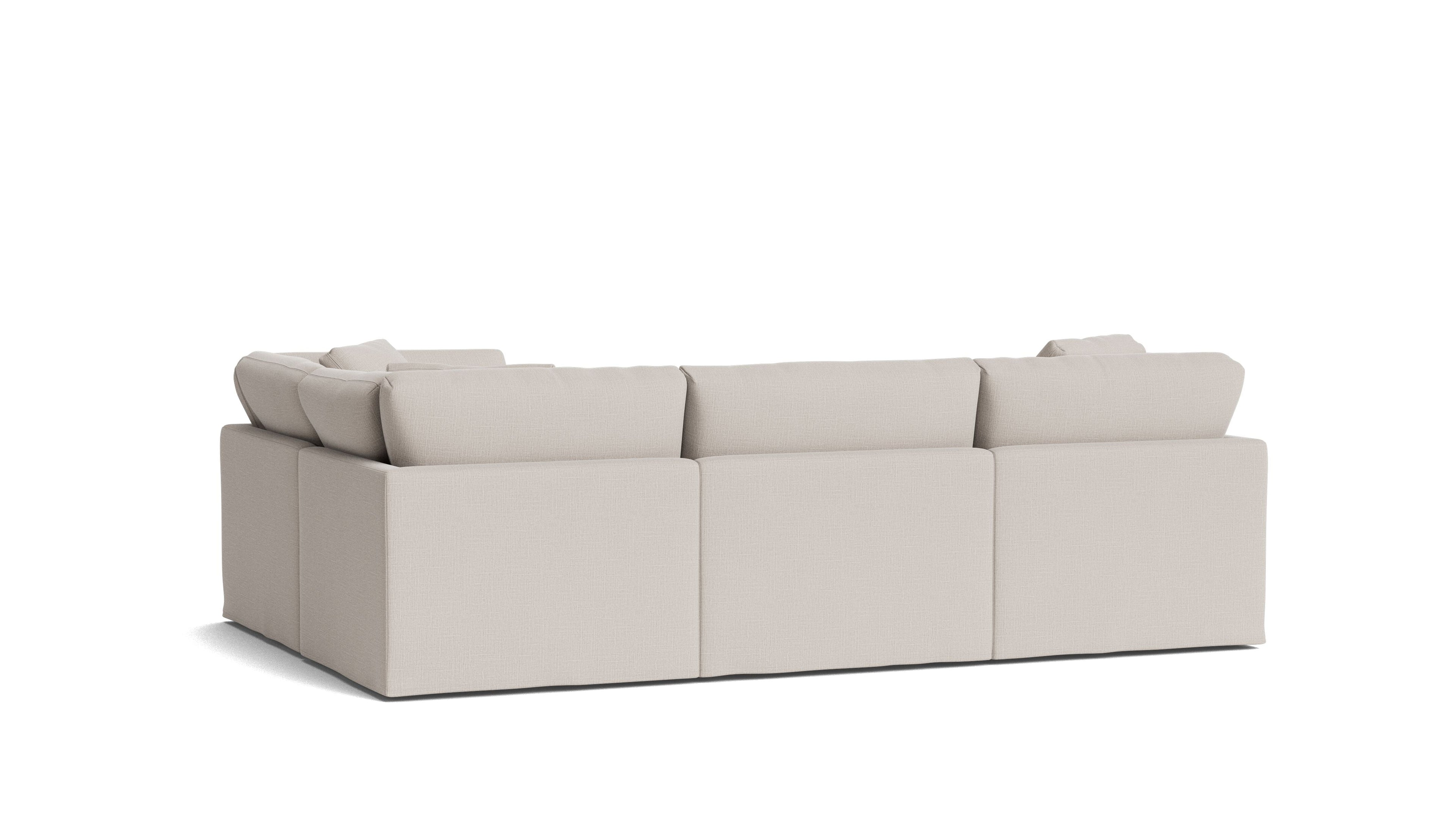 Canapé d'angle modulaire 4 pièces Get Together™ fermé, standard, argile