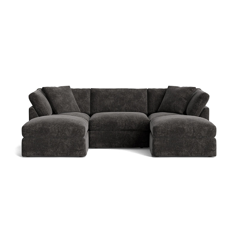 Canapé d'angle modulaire en U 5 pièces Get Together™, standard, couleur truffe