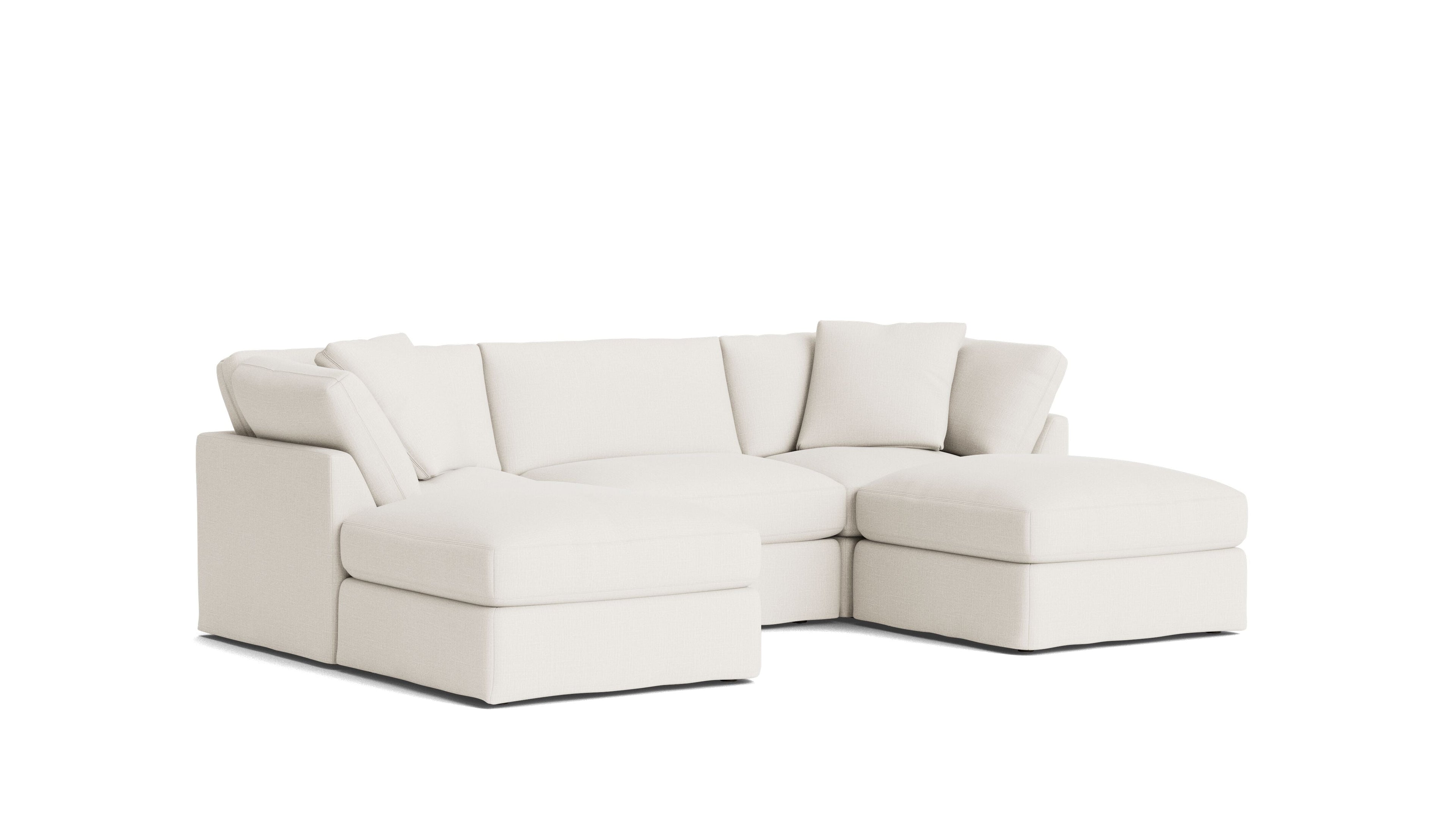 Canapé d'angle modulaire en U 5 pièces Get Together™, standard, lin crème