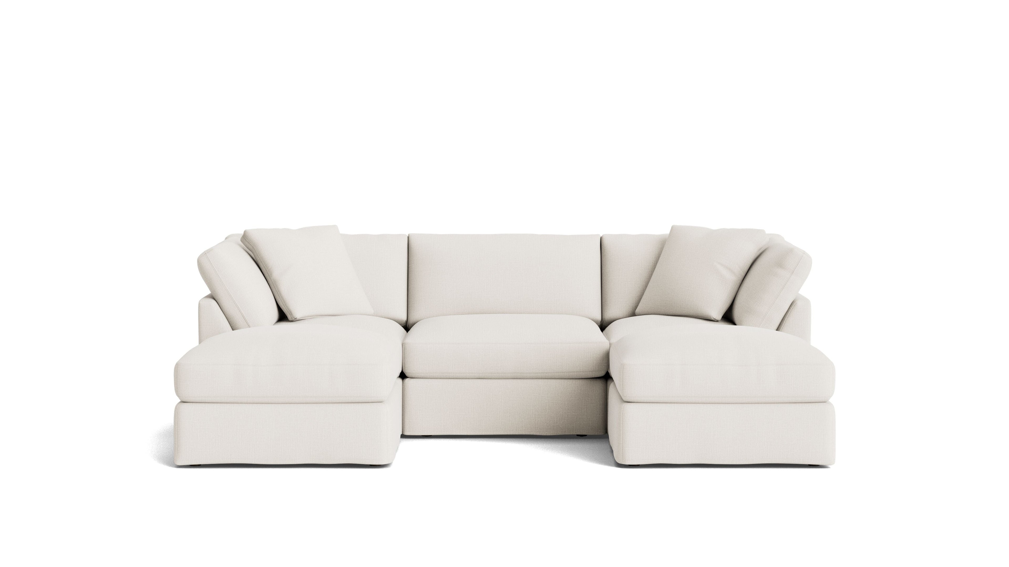 Canapé d'angle modulaire en U 5 pièces Get Together™, standard, lin crème