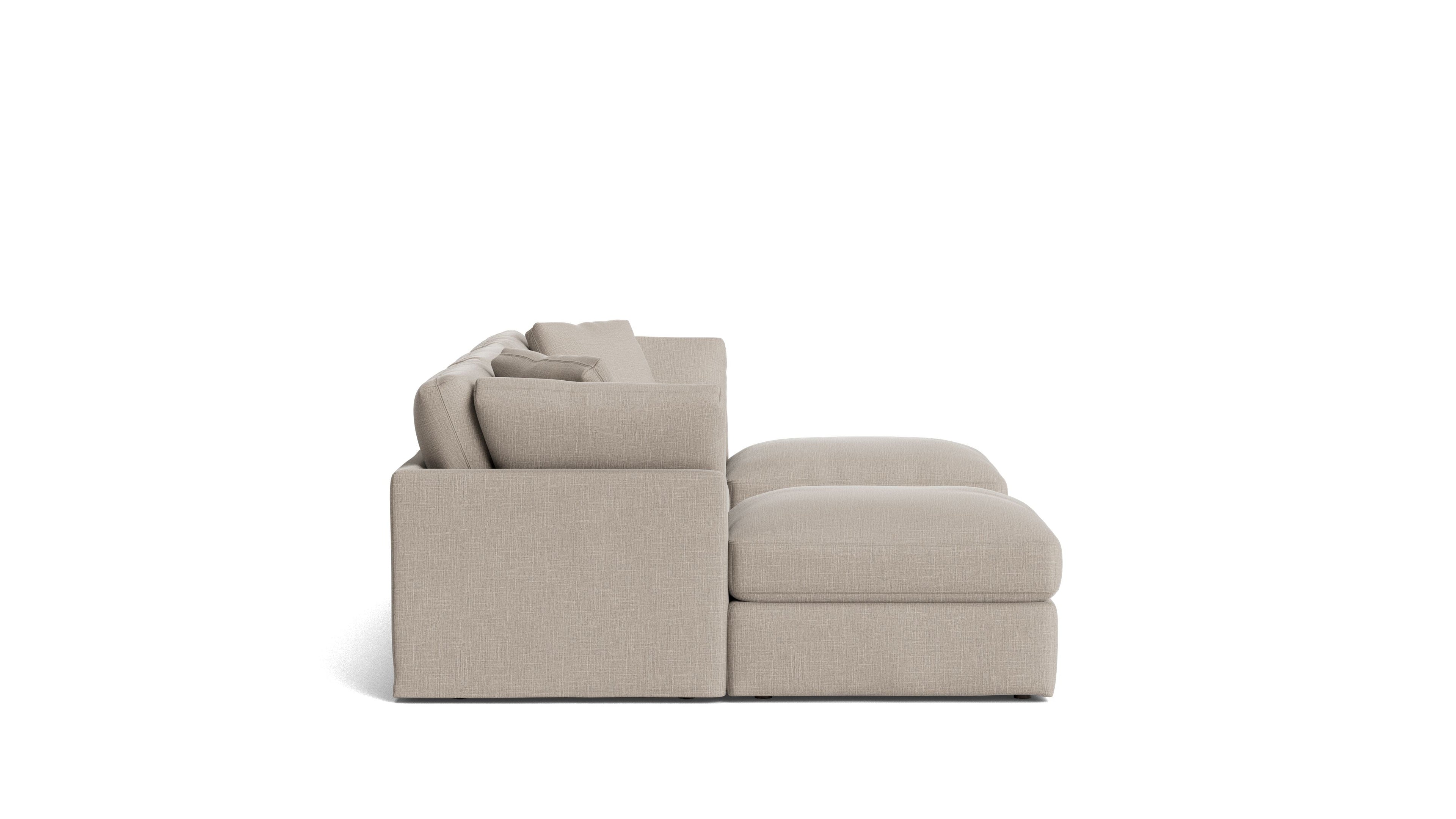 Canapé d'angle modulaire en U 5 pièces Get Together™, Standard, Gris clair