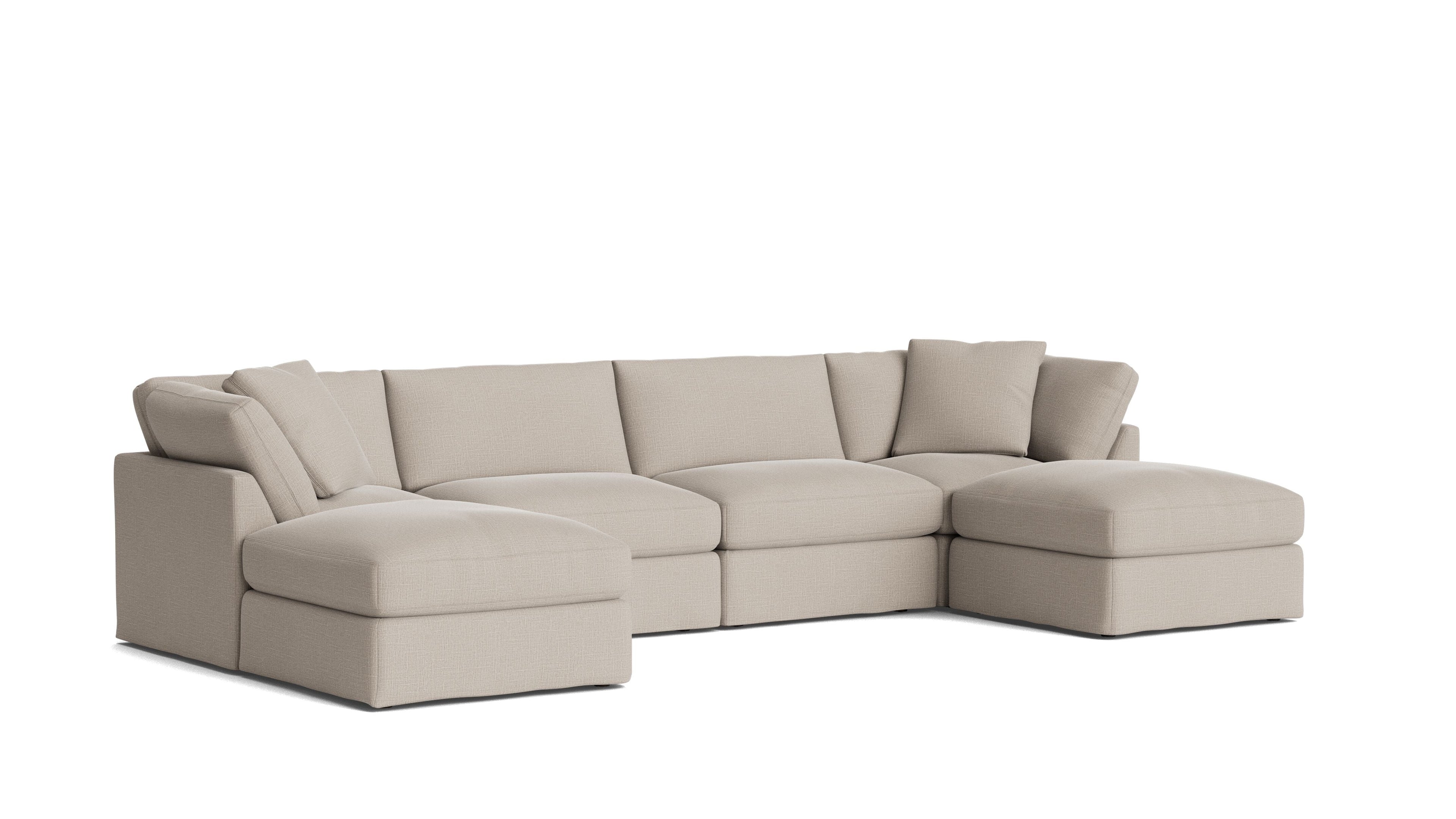 Canapé d'angle modulaire en U 6 pièces Get Together™, standard, couleur galet clair