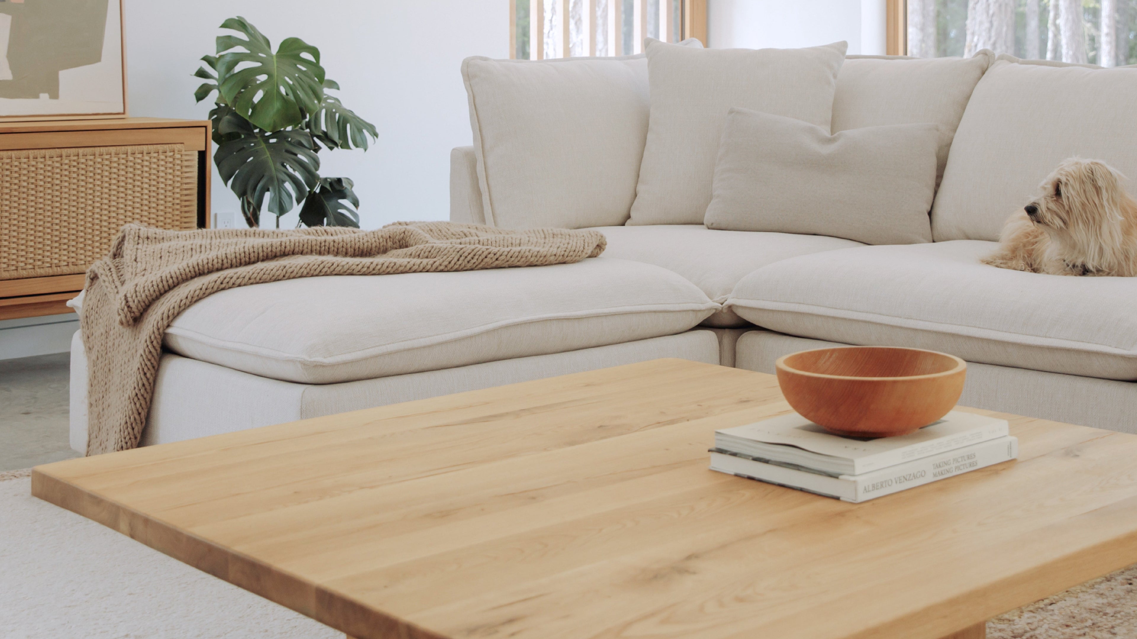 Canapé d'angle modulaire 3 pièces Chill Time, couleur bruyère