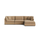 Canapé d'angle modulaire 4 pièces Chill Time, noisette