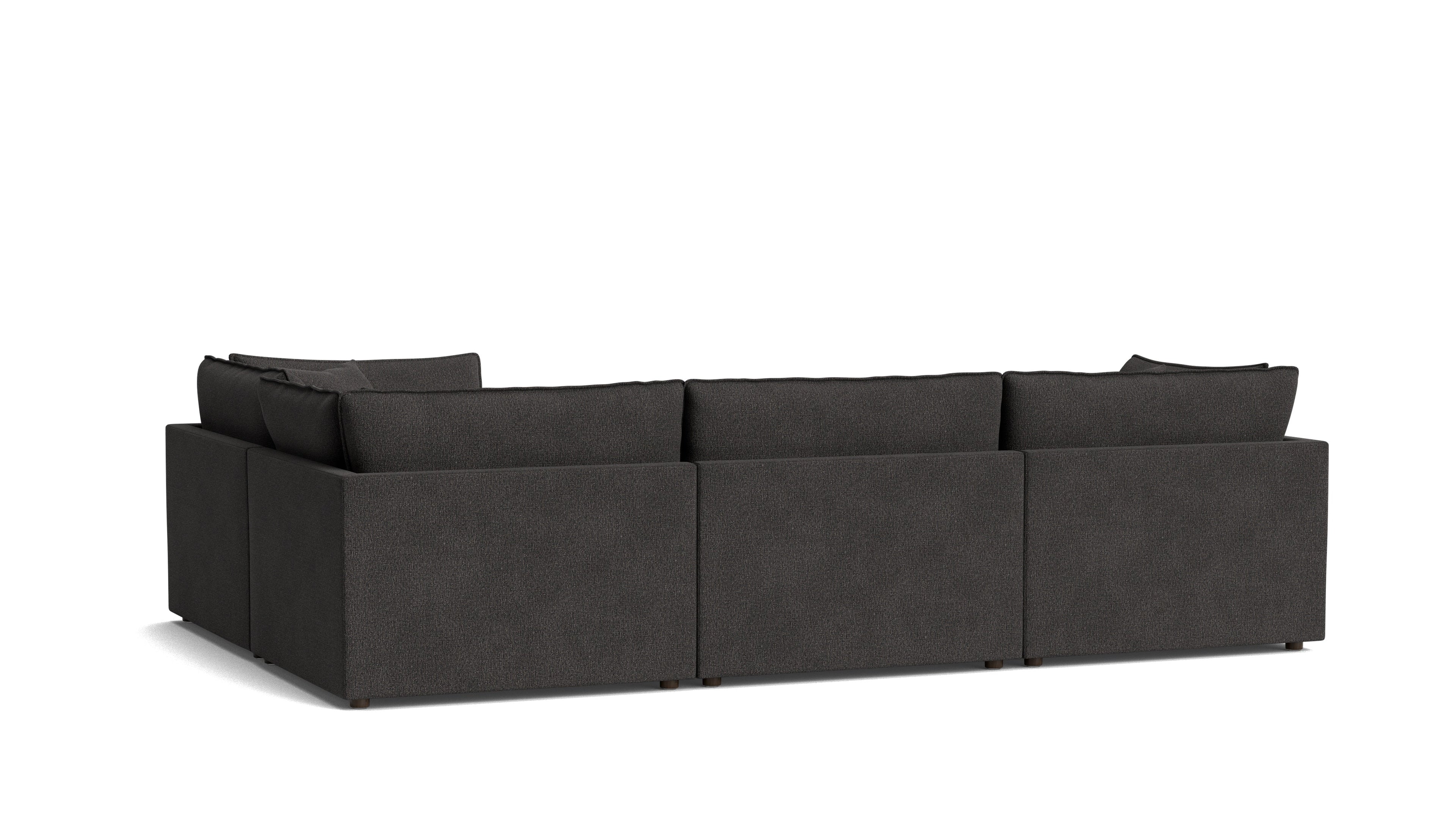 Canapé d'angle modulaire 4 pièces Chill Time fermé, Dark Shadow