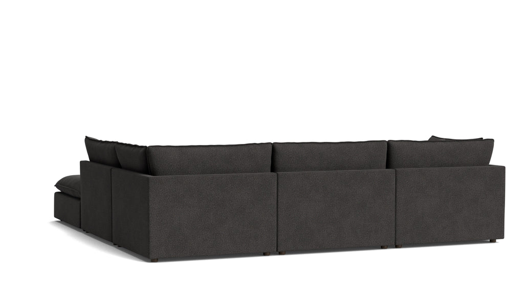 Canapé d'angle modulaire 5 pièces Chill Time, Dark Shadow