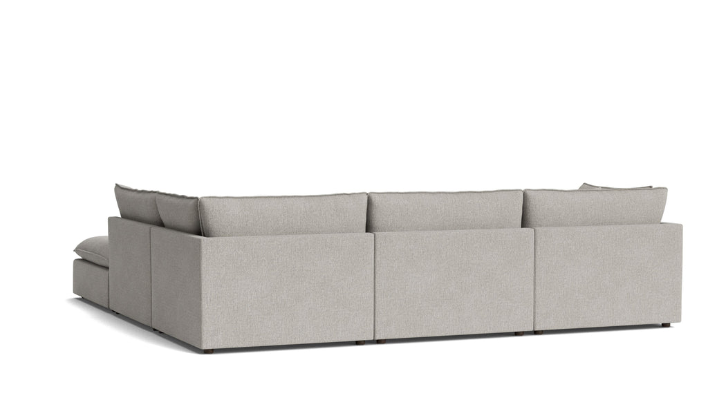 Canapé d'angle modulaire 5 pièces Chill Time, couleur bruyère