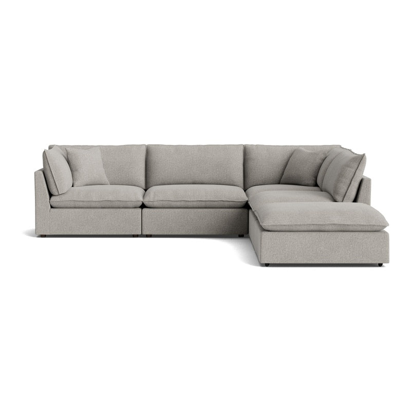 Canapé d'angle modulaire 5 pièces Chill Time, couleur bruyère