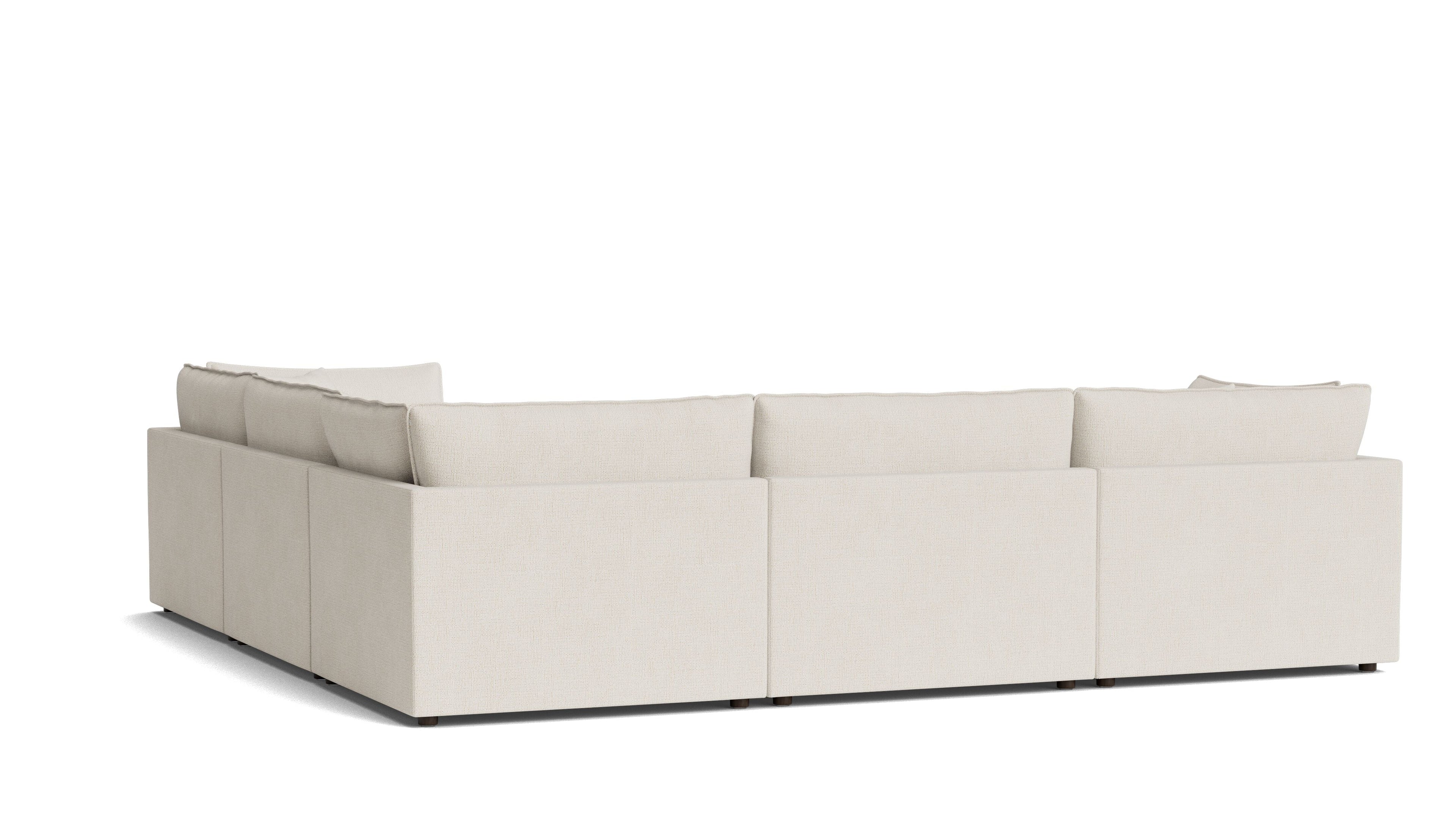 Canapé d'angle modulaire fermé 5 pièces Chill Time, bouleau