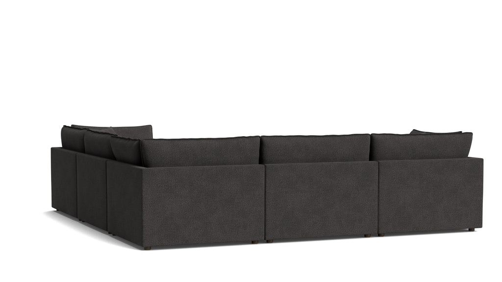 Canapé d'angle modulaire 5 pièces Chill Time fermé, Dark Shadow