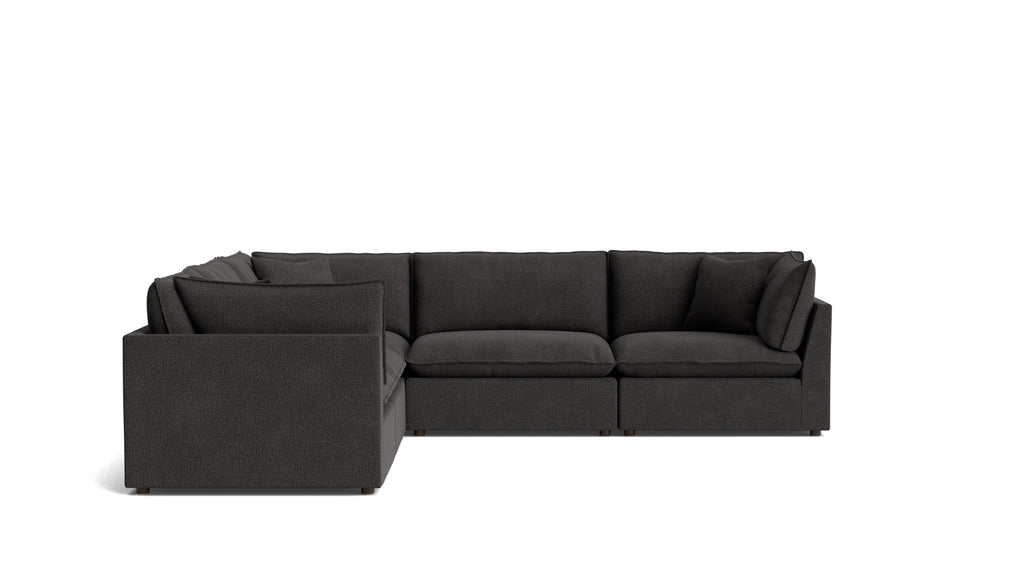 Canapé d'angle modulaire 5 pièces Chill Time fermé, Dark Shadow