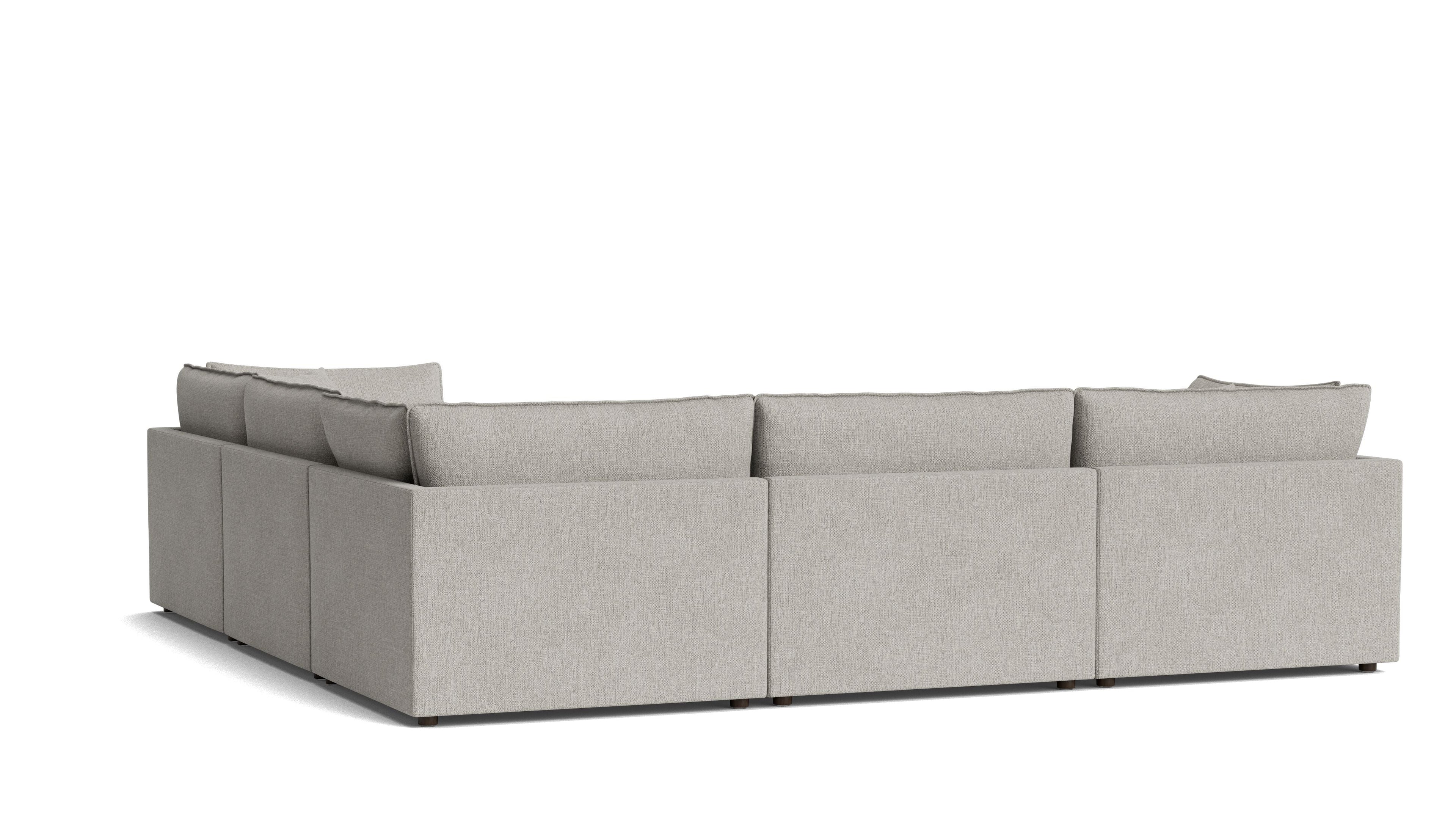 Canapé d'angle modulaire 5 pièces Chill Time, couleur bruyère