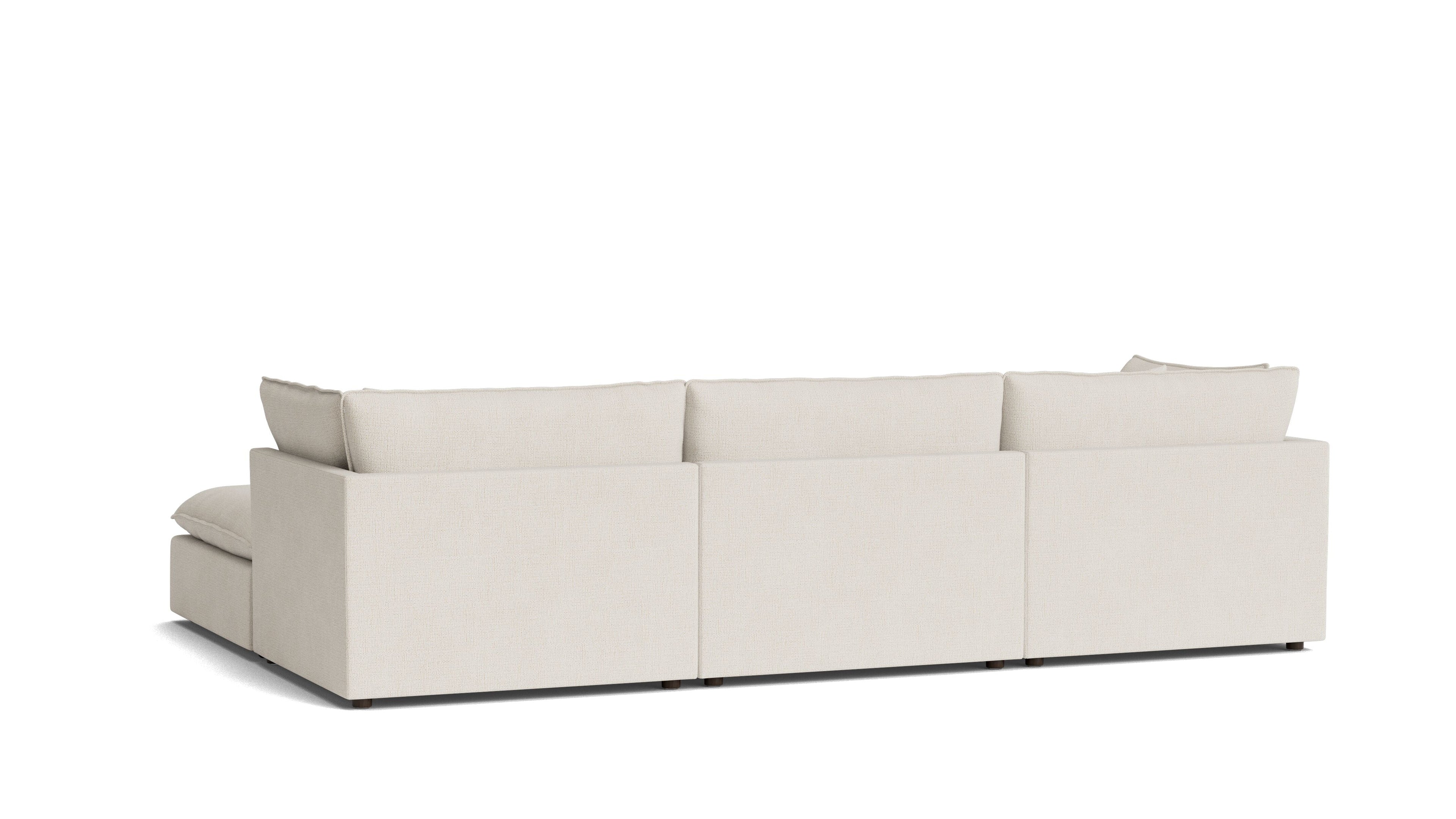 Canapé d'angle modulaire en forme de U 5 pièces Chill Time, bouleau