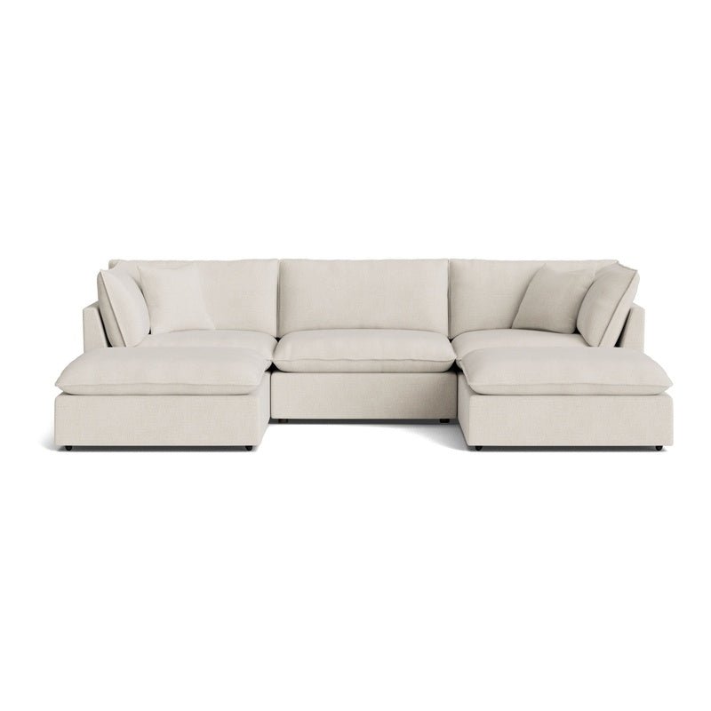 Canapé d'angle modulaire en forme de U 5 pièces Chill Time, bouleau