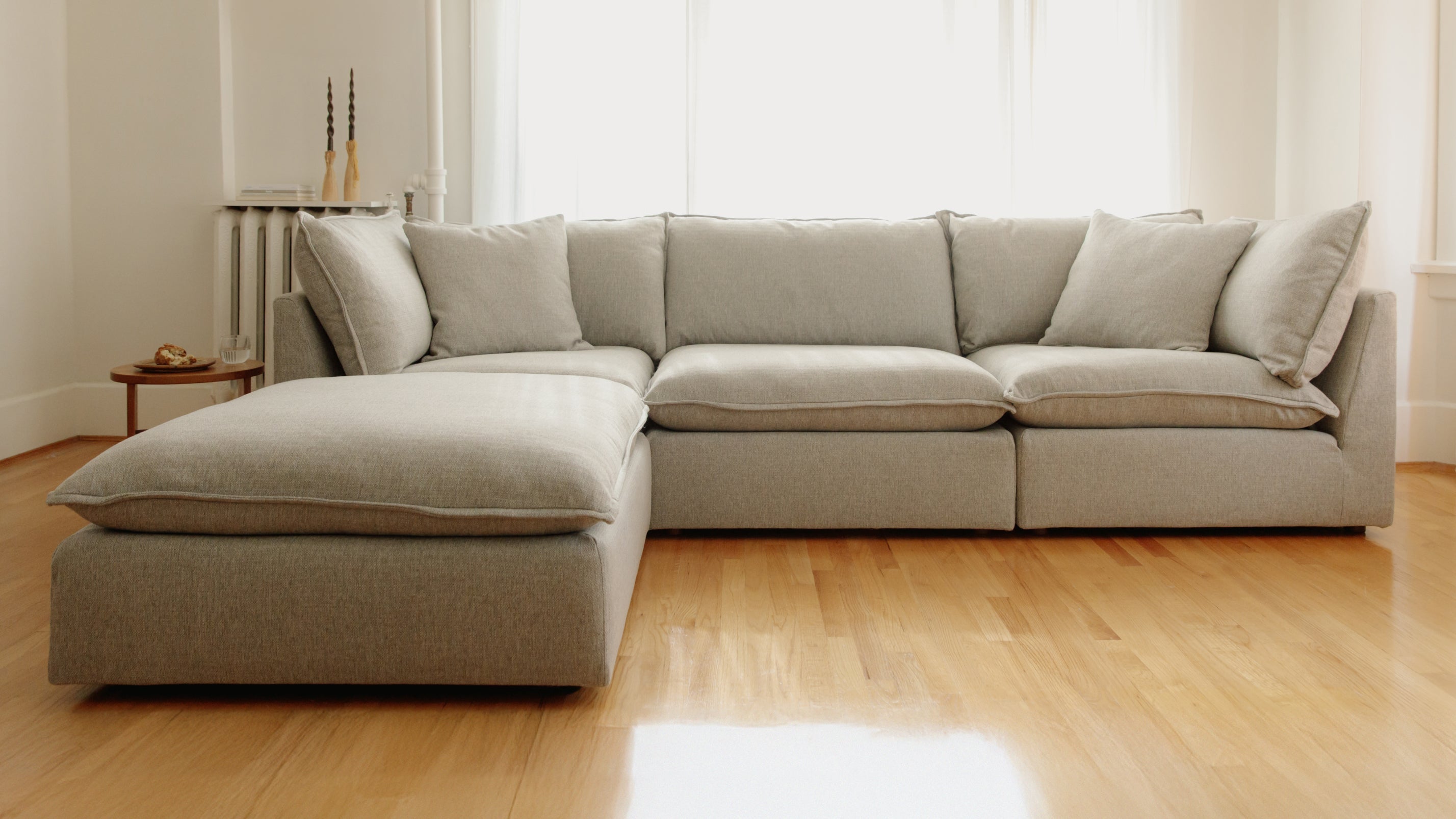 Canapé d'angle modulaire en U 5 pièces Chill Time, couleur bruyère