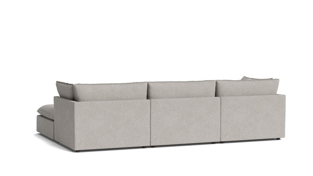 Canapé d'angle modulaire en U 5 pièces Chill Time, couleur bruyère