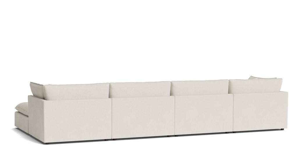 Canapé d'angle modulaire en forme de U 6 pièces Chill Time, bouleau