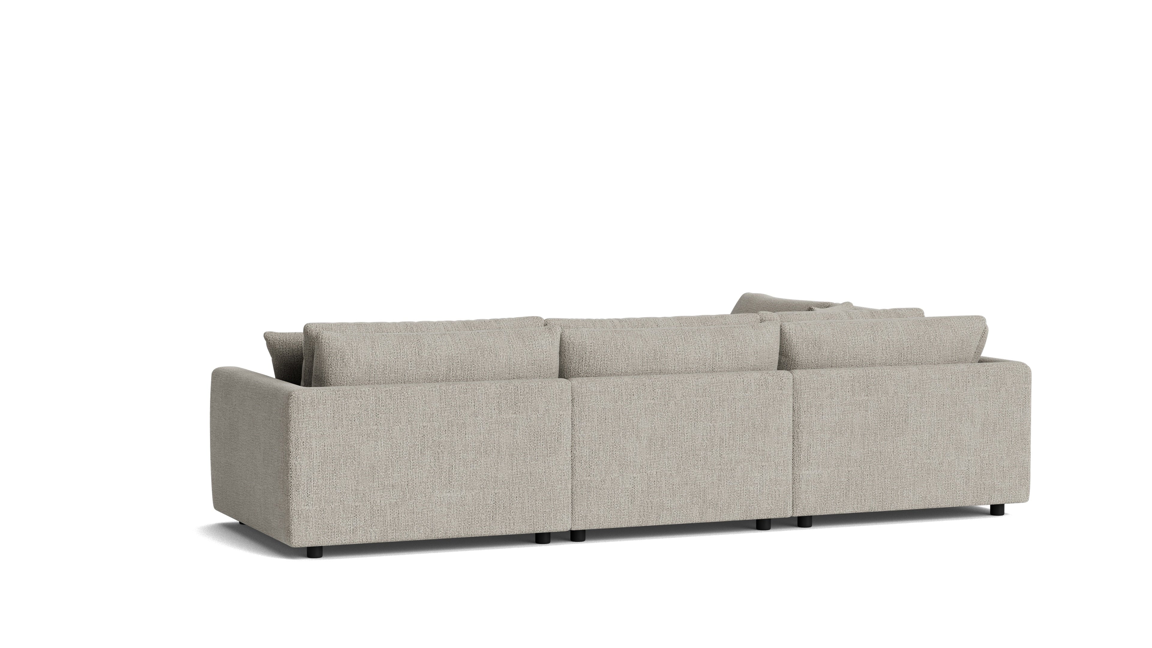 Canapé d'angle modulaire 4 pièces Soft Spot, couleur avoine