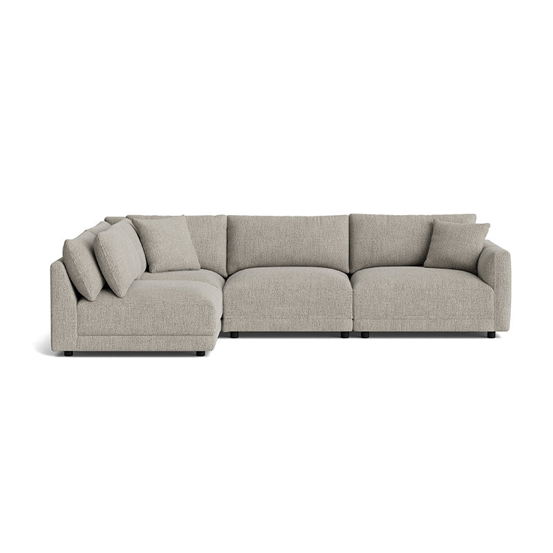 Canapé d'angle modulaire 4 pièces Soft Spot, couleur avoine