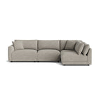 Canapé d'angle modulaire Soft Spot 4 pièces, côté droit, couleur avoine