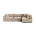 Canapé d'angle modulaire 4 pièces Soft Spot, coloris Noix de cajou