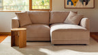 Canapé d'angle modulaire Soft Spot 2 pièces, coloris Noix de cajou