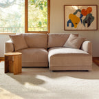 Canapé d'angle modulaire Soft Spot 2 pièces, coloris Noix de cajou