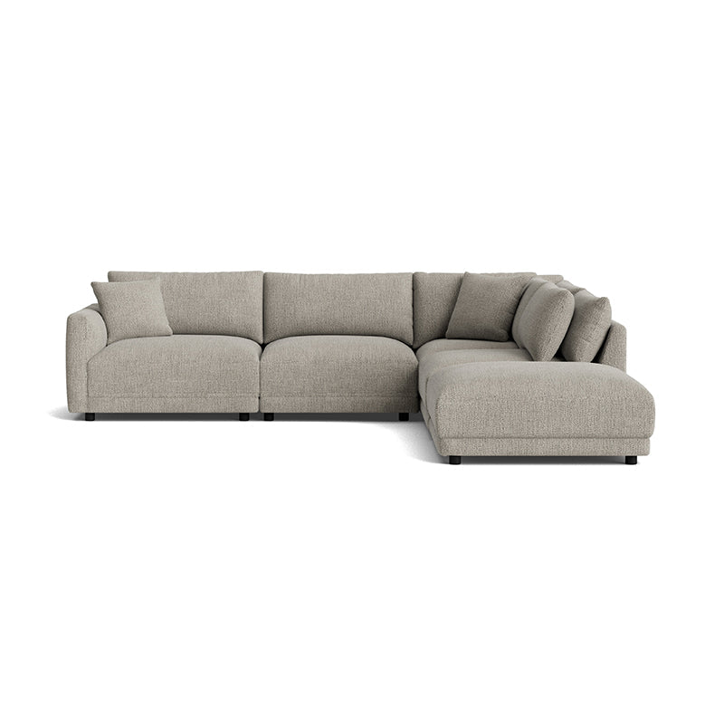 Canapé d'angle modulaire 5 pièces Soft Spot, côté droit, couleur avoine