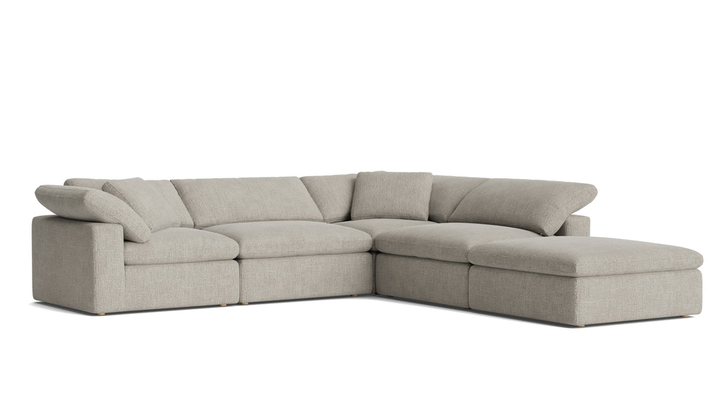 Canapé d'angle modulaire 5 pièces Movie Night™, grand modèle, couleur avoine