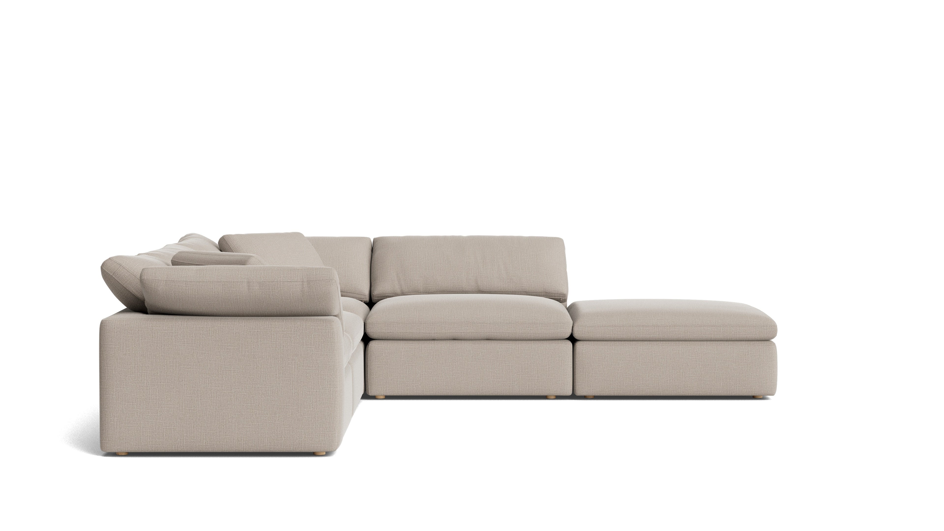 Canapé d'angle modulaire 5 pièces Movie Night™, grand modèle, couleur galet clair