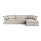 Canapé d'angle modulaire 4 pièces Movie Night™, grand modèle, couleur argile